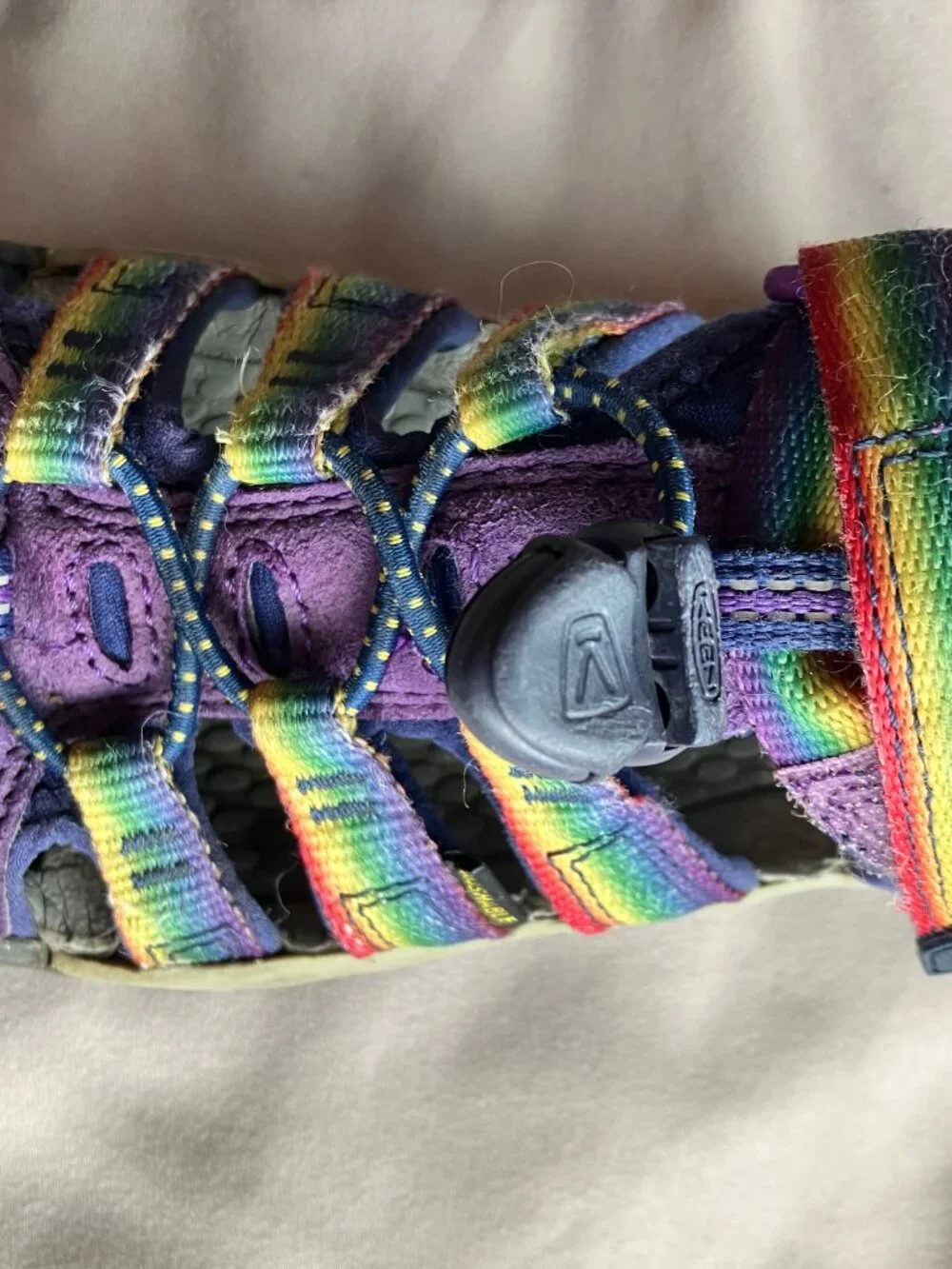 KEEN Newport H2 Toddler Size 10 Purple Rainbow Sport Sandals Hiking Water Shoes